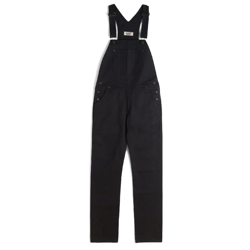 Men's Jeans with EmbroideryWeird Guy Overalls - Solid Black Selvedge