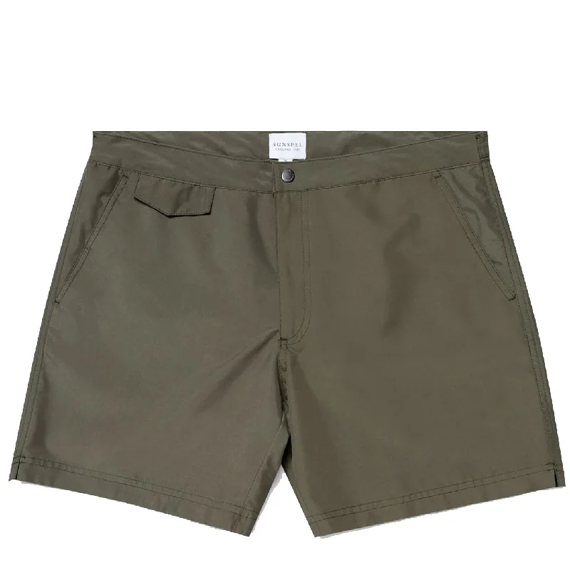 Men's Pants with Stretchable Fabric for FlexibilitySunspel Tailored Swim Short Hunter Green Men's Pants with Stretchable Fabric for FlexibilitySunspel Tailored Swim Short Hunter Green