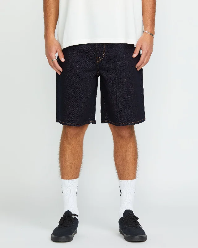 Men's Pants with Pleated FrontsBillow Loose Fit Denim Shorts - Rinse