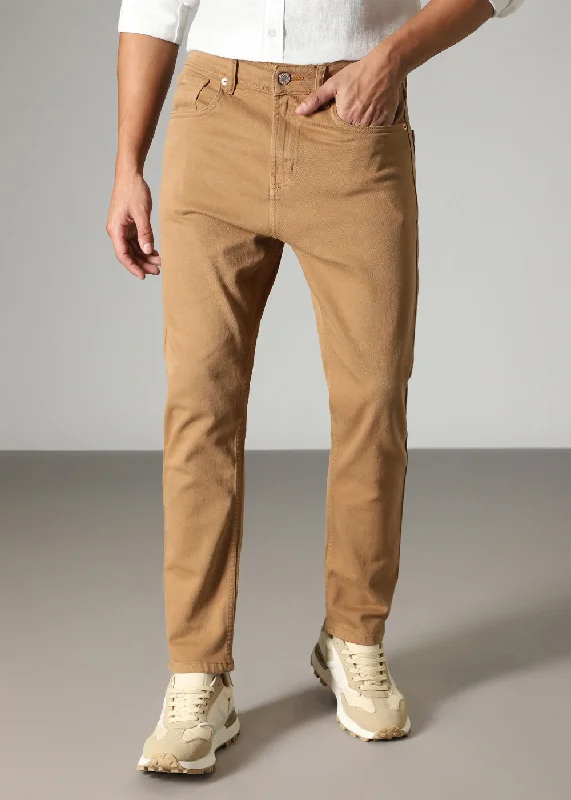 Authentic Men's Denim JeansBrown Carrot Fit Denim