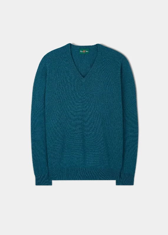 Men's Pants with Welt PocketsHampshire Lambswool Jumper in Grecian Sea - Classic Fit Men's Pants with Welt PocketsHampshire Lambswool Jumper in Grecian Sea - Classic Fit