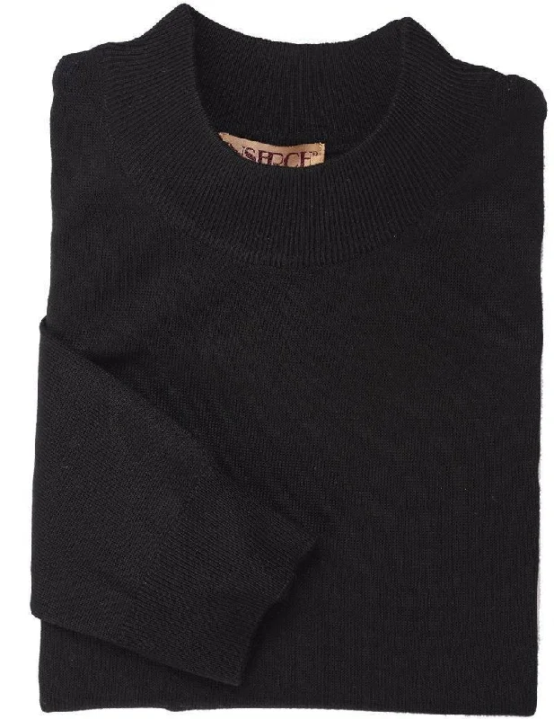Men's Sweaters with Tapered ShapesMock Neck Sweater Color Black