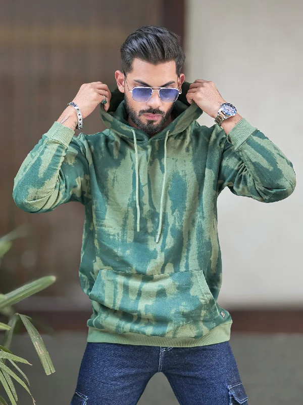 Men's Hoodies for SpringSplatter Spray Wave Green Sweatshirt
