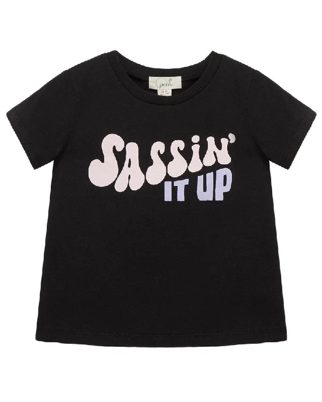 Men's Shirts with Ruffled HemlinesPeek Kids Sassin It Up Screened T-Shirt