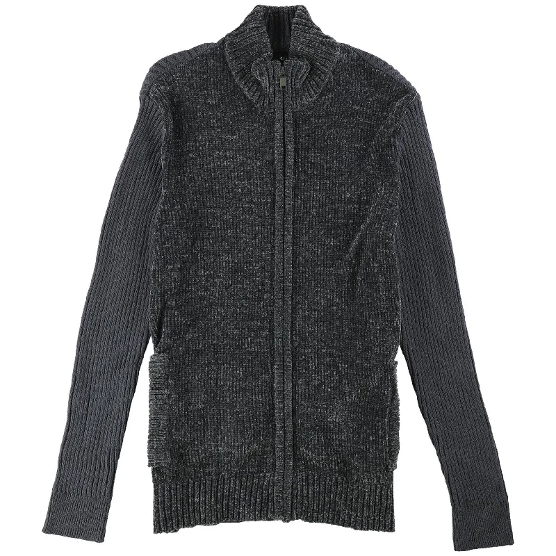 Men's Sweaters with Roll-Neck DesignsAlfani Mens Chenille Cardigan Sweater