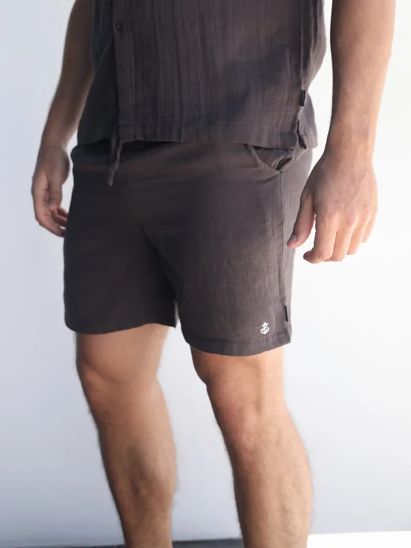 Men's Casual Pants for Everyday WearSiena Shorts - Dark Brown