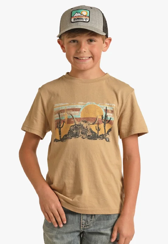 Men's Shirts with Geometric PatternsRock and Roll Boys Graphic T-Shirt