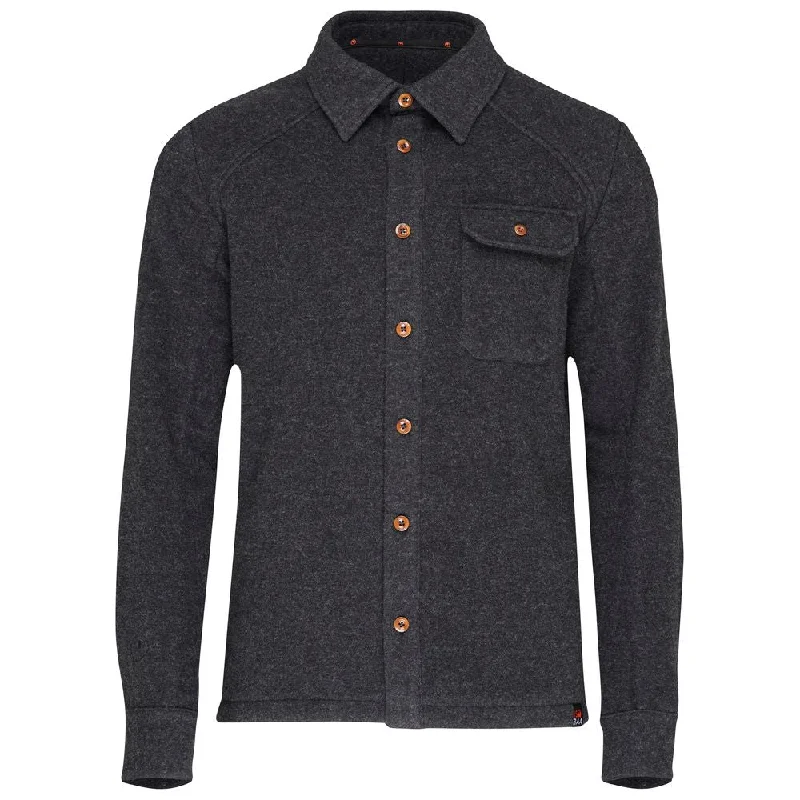 Men's Coats with Wind-Resistant FabricMens Merino Blend Mountain Shirt (Smoke)