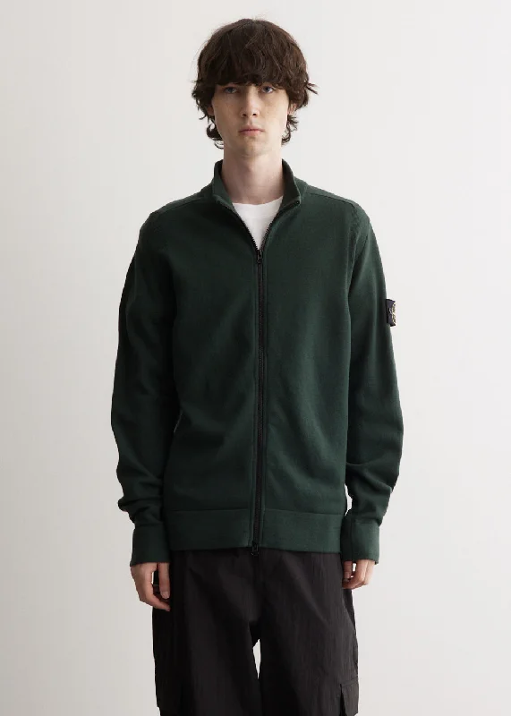 Practical Men's RaincoatsStand Collar Zip Knit Cardigan