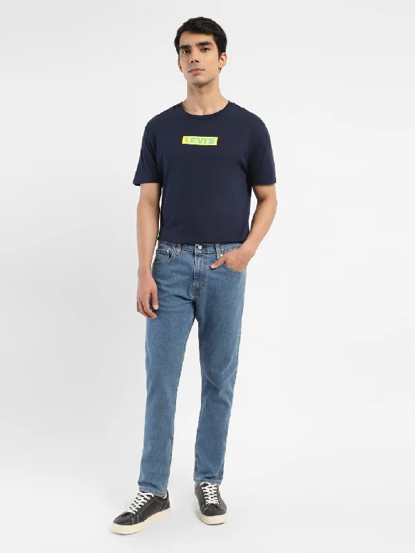 Men's Jeans with a Destroyed LookMen's 512 Dark Blue Slim Tapered Fit Jeans