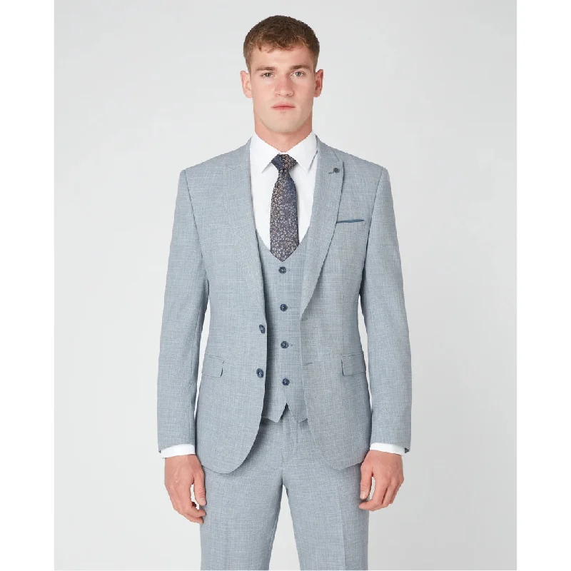 Remus Uomo Mario Slim Fit 3 Peice Suit 32189 Light Blue