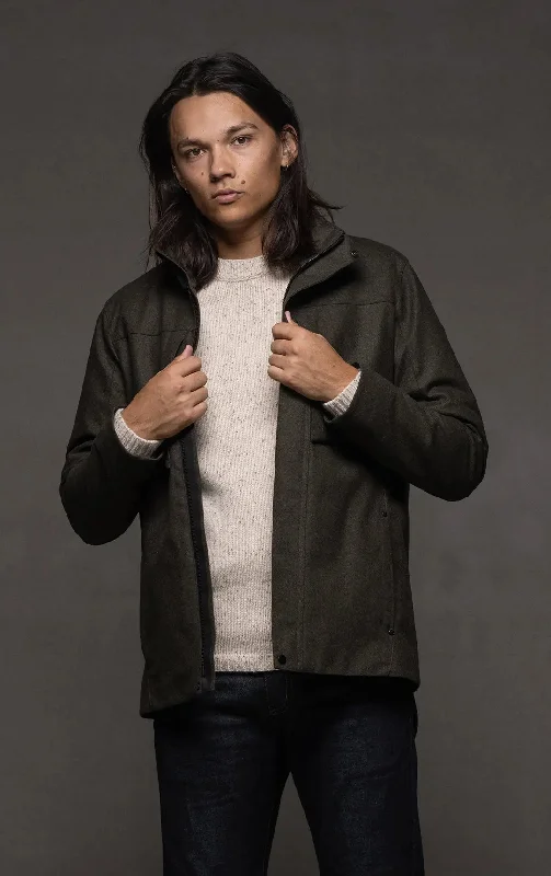 Men's Coats with Breathable FabricLAMINATED WOOL JACKET