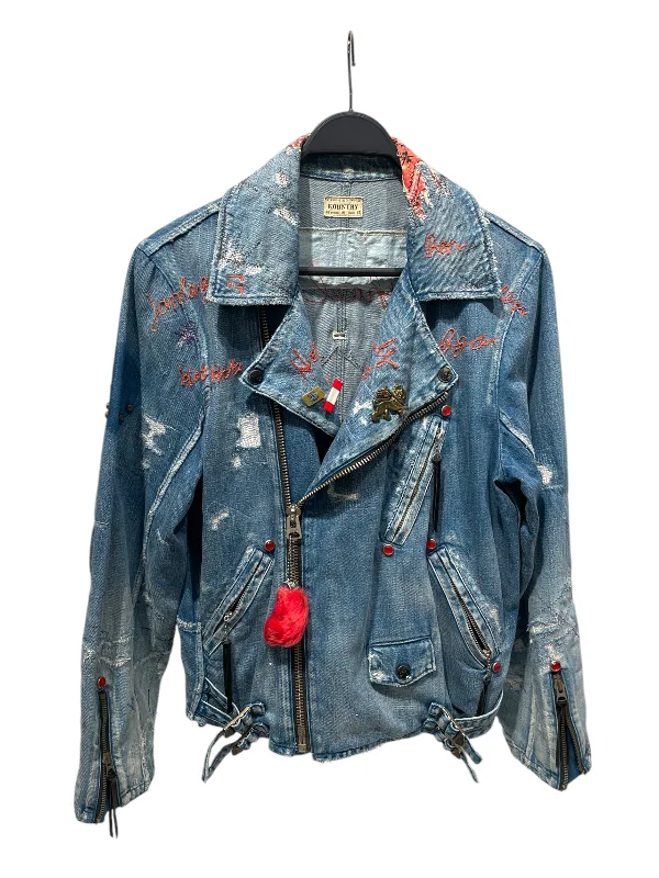 Men's Jeans Made from Recycled MaterialsKAPITAL/Denim Jkt/S/Denim/BLU/All Over Print/RST, EMBROID PATCH Men's Jeans Made from Recycled MaterialsKAPITAL/Denim Jkt/S/Denim/BLU/All Over Print/RST, EMBROID PATCH