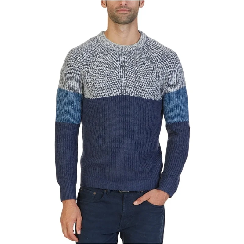 Men's Sweaters for WinterNautica Mens Multi-Textured Colorblocked Pullover Sweater, Blue, Small Men's Sweaters for WinterNautica Mens Multi-Textured Colorblocked Pullover Sweater, Blue, Small