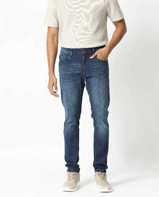 Classic Blue Men's JeansRare Rabbit Men's Night Light Blue Mid Wash Mid-Rise Slim Fit Jeans Classic Blue Men's JeansRare Rabbit Men's Night Light Blue Mid Wash Mid-Rise Slim Fit Jeans