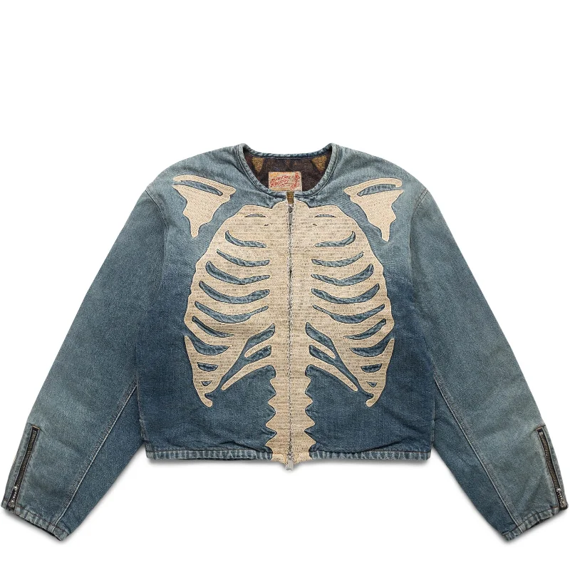 Men's Coats without Lining14OZ DENIM KOUNTRY MOTOCROSS JACKET (BONE)