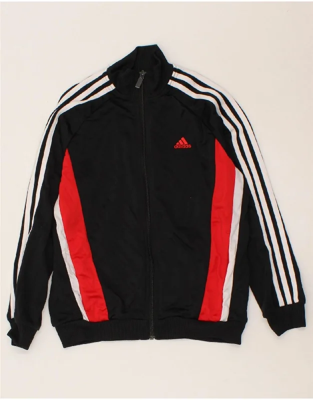 Men's Coats for TravelADIDAS Boys Tracksuit Top Jacket 11-12 Years Black Colourblock Polyester