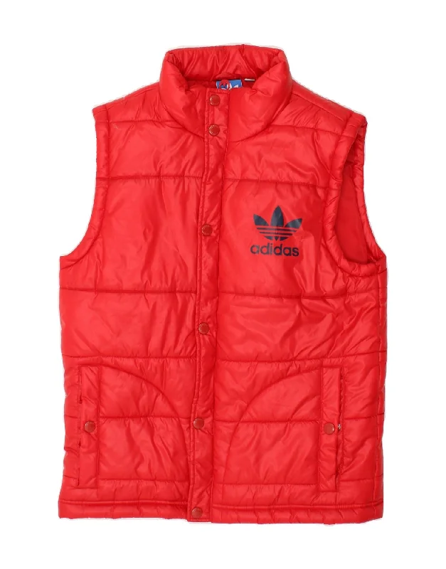 Men's Coats for RunningADIDAS Mens Padded Gilet UK 36 Small Red Polyester