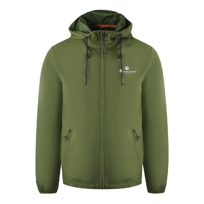 Men's Coats for Mild WeatherAquascutum London Logo Army Green Active Windbreaker Jacket Men's Coats for Mild WeatherAquascutum London Logo Army Green Active Windbreaker Jacket