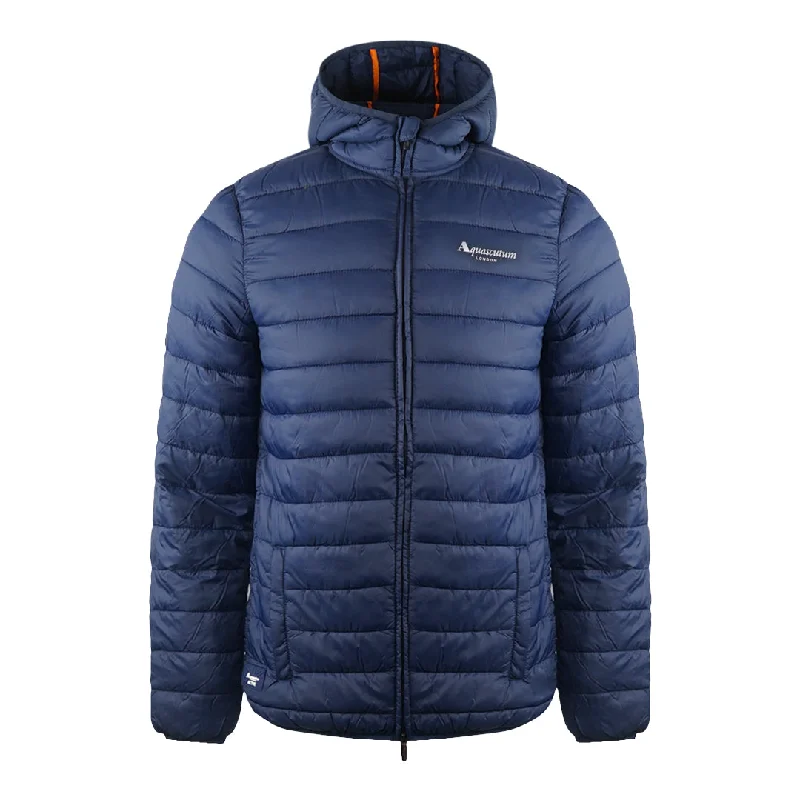Stylish Men's Biker JacketsAquascutum London Logo Navy Blue Active Hoodie Jacket