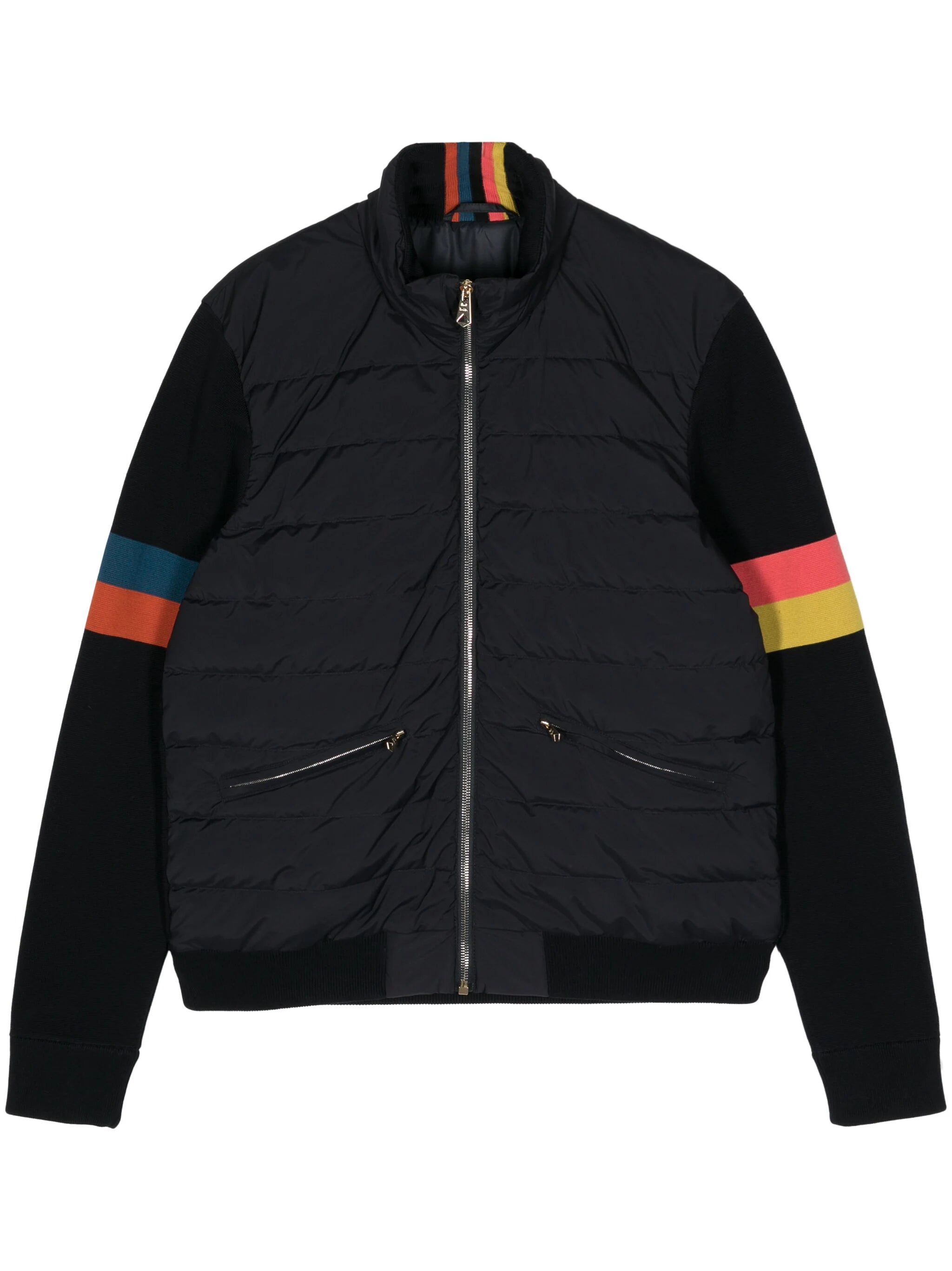 Men's Coats with PocketsArtist Stripe Padded Bomber Jacket