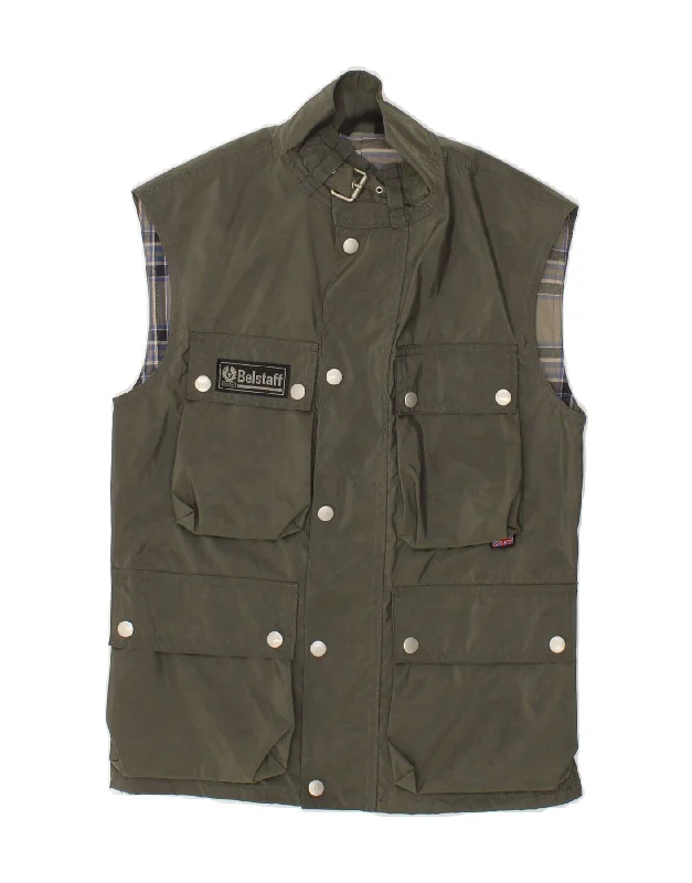Men's Coats with Stretch FabricBELSTAFF Mens Slim Utility Gilet UK 40 Large Grey