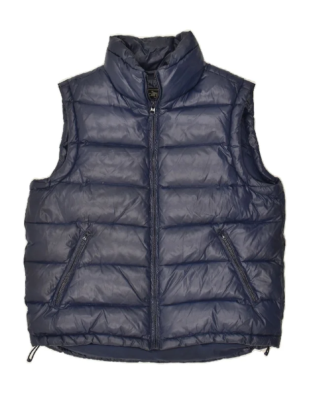 Elegant Men's Wool CoatsBEST COMPANY Mens Padded Gilet UK 40 Large Navy Blue Nylon