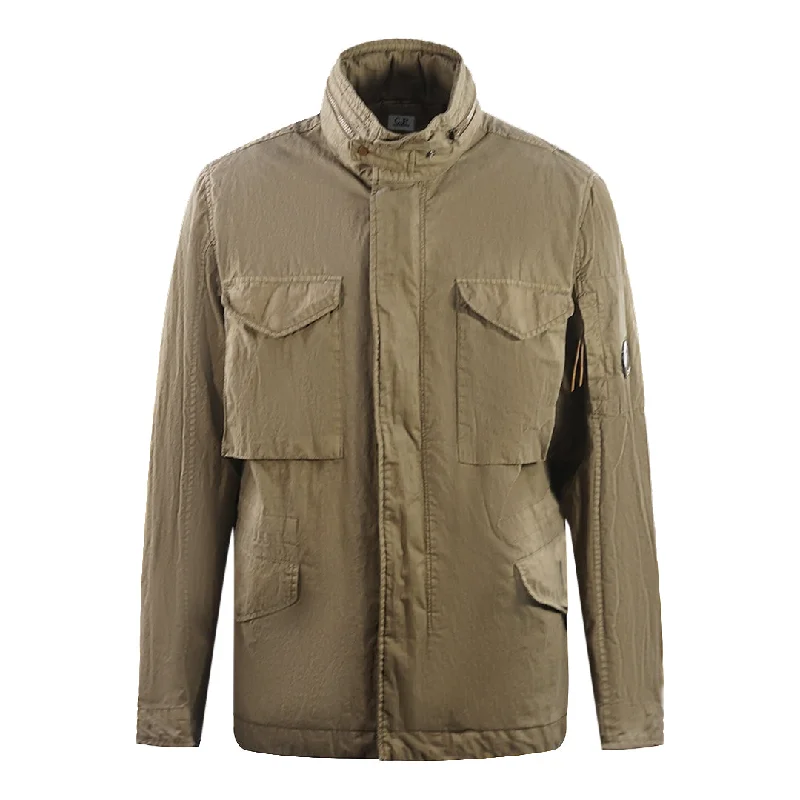 Men's Coats with ZippersC P Company Beige 50 Fili Gum Jacket