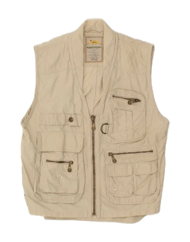 Men's Coats for Outdoor ActivitiesCAMEL Mens Utility Gilet UK 38 Medium Beige