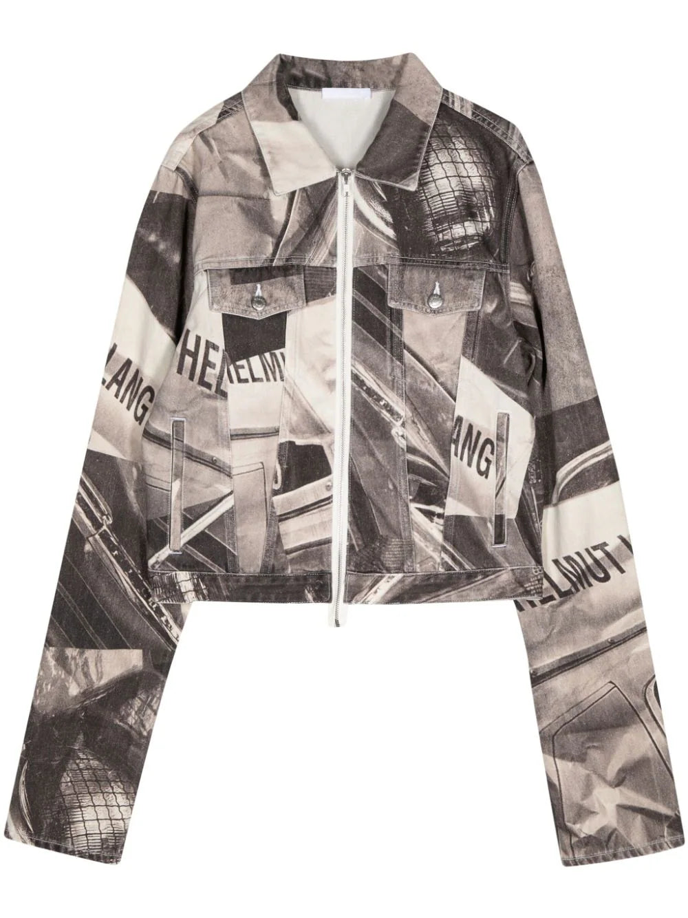 Men's Coats for Cold WeatherCar-Print Denim Shirt Jacket