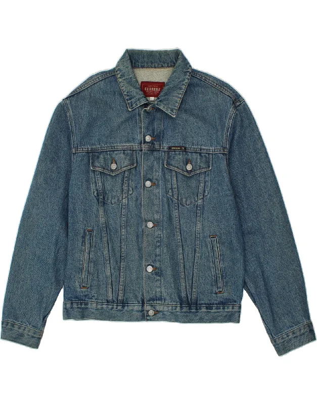 Men's Coats with ButtonsCARRERA Mens Denim Jacket UK 40 Large Blue Cotton