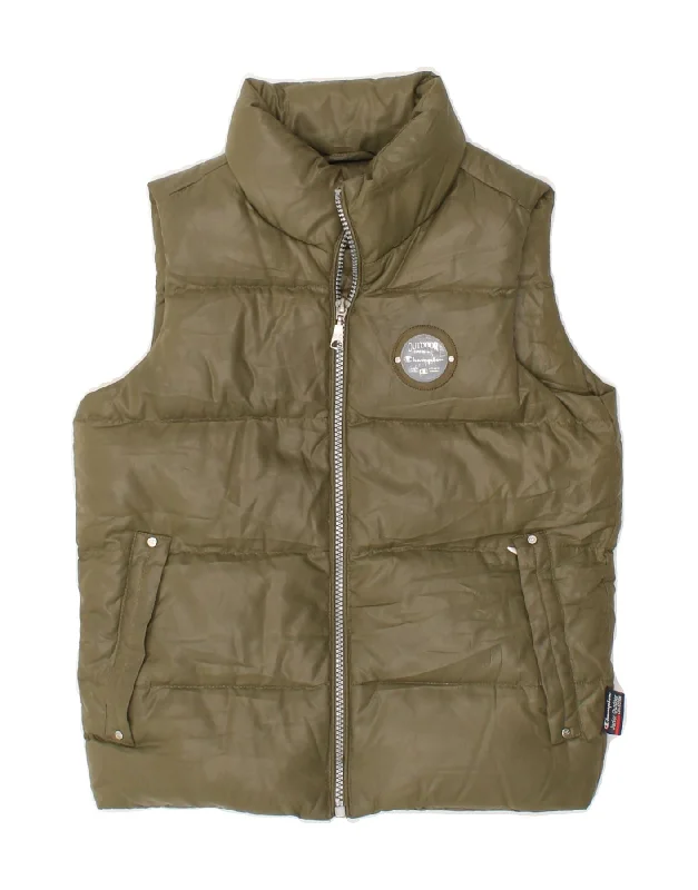 Men's Coats with Fur TrimCHAMPION Boys Padded Gilet 5-6 Years XS Khaki Polyester