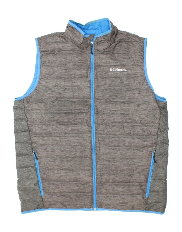 Men's Coats with Hidden PocketsCOLUMBIA Mens Tall Padded Gilet UK 44 2XL Grey Polyester Men's Coats with Hidden PocketsCOLUMBIA Mens Tall Padded Gilet UK 44 2XL Grey Polyester