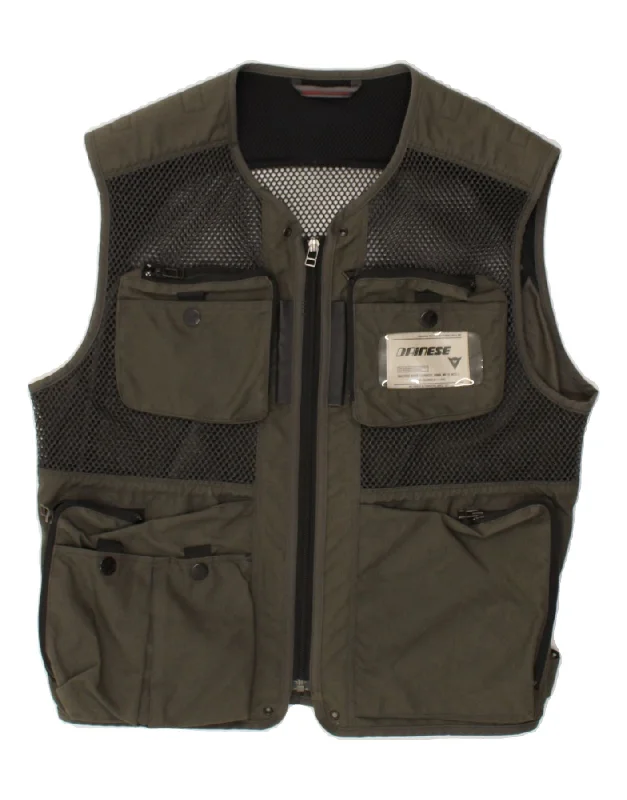 Men's Coats with VentilationDAINESE Mens Utility Gilet UK 40 Large Grey Cotton