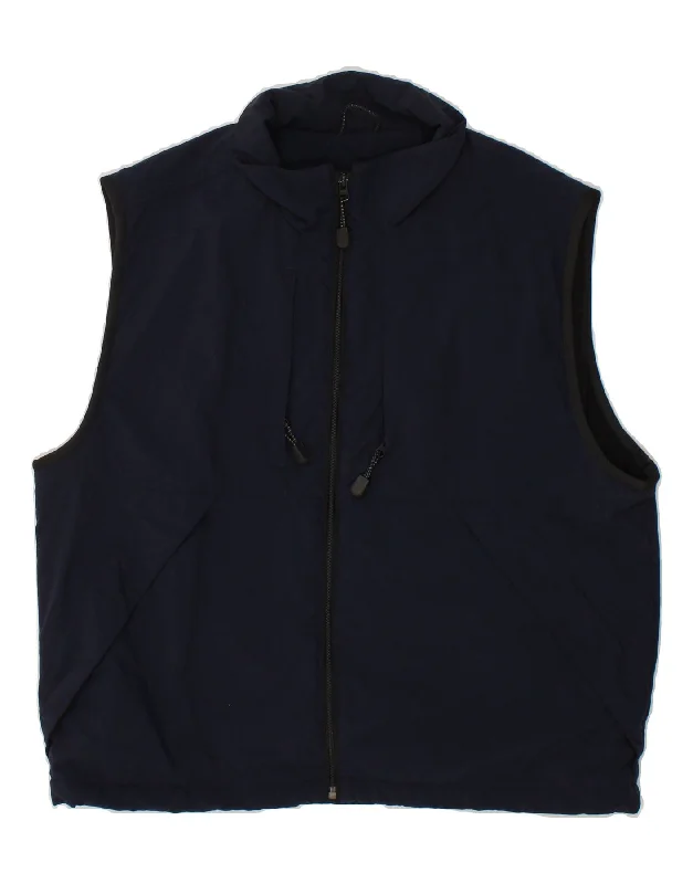 Men's Coats with Stretch FabricEDDIE BAUER Mens Gilet UK 38 Medium Navy Blue Nylon