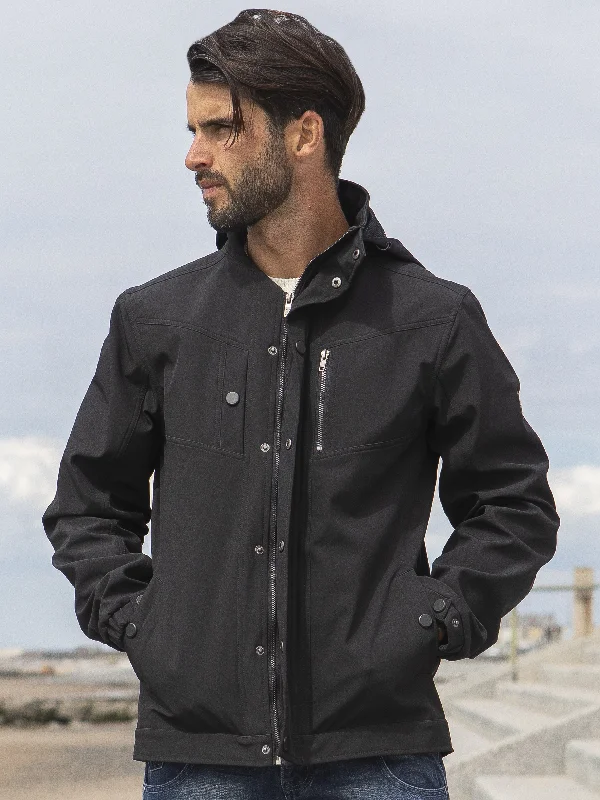 Men's Coats with Stretch FabricETO Clearance | Designer Men's Black Zip Jacket Style React Men's Coats with Stretch FabricETO Clearance | Designer Men's Black Zip Jacket Style React