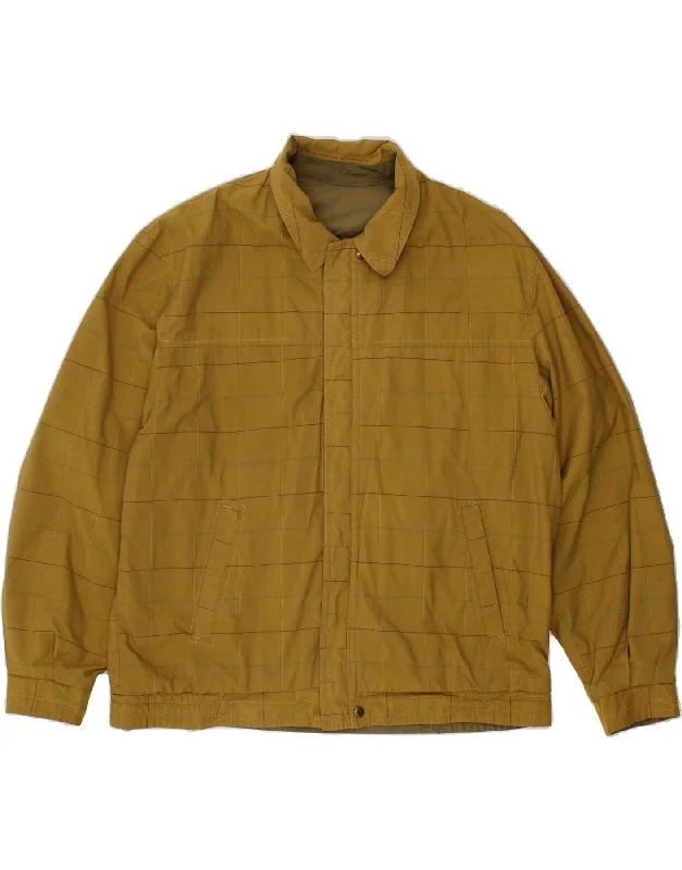 Men's Coats for Short MenFACIBA Mens Reversible Jacket IT 52 XL Khaki Check Cotton