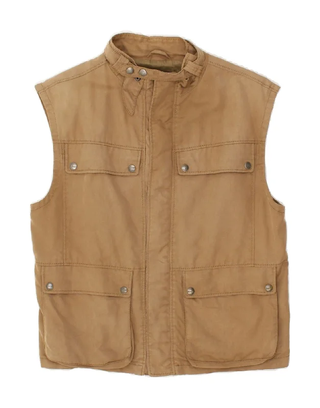 Men's Coats for Dressy OccasionsFAY Mens Utility Gilet UK 36 Small Brown