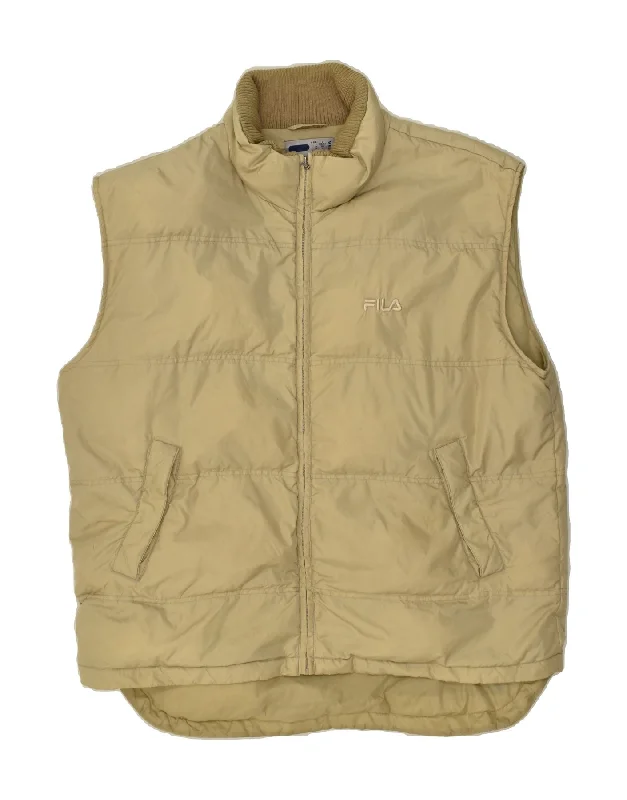 Best Men's Leather CoatsFILA Mens Padded Gilet IT 52 XL Beige Polyamide