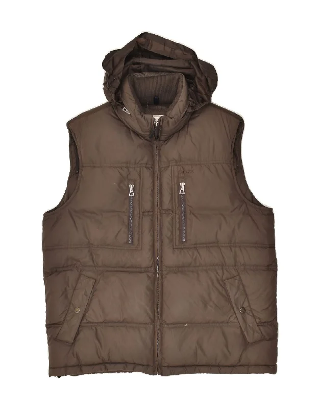 Men's Coats for Big and TallGEOX Mens Hooded Padded Gilet UK 40 Large Brown Polyamide Men's Coats for Big and TallGEOX Mens Hooded Padded Gilet UK 40 Large Brown Polyamide