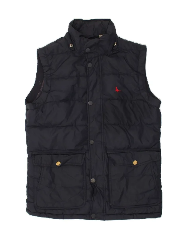 Men's Coats with LiningJACK WILLS Mens Padded Gilet UK 36 Small Navy Blue Nylon