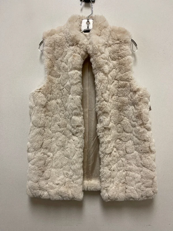 Men's Coats with Fur TrimJacket Faux Fur & Sherpa By Rachel Zoe In Cream, Size: L