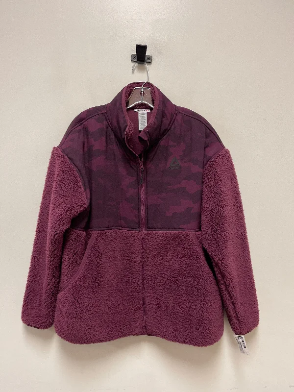 Men's Coats with Adjustable SleevesJacket Faux Fur & Sherpa By Reebok In Purple, Size: Xl Men's Coats with Adjustable SleevesJacket Faux Fur & Sherpa By Reebok In Purple, Size: Xl