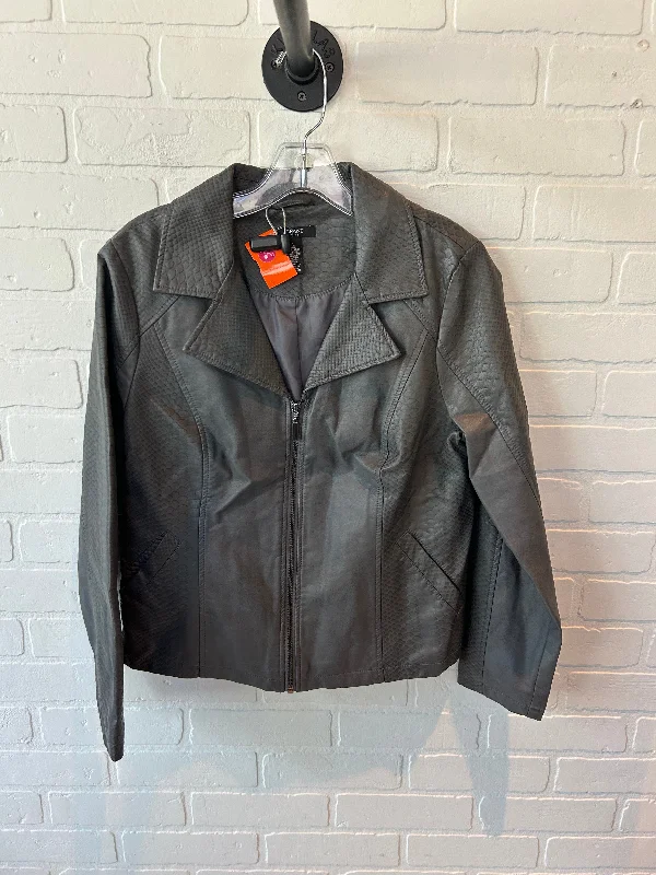 Men's Coats for Winter SportsJacket Moto By Alfani In Grey, Size: L