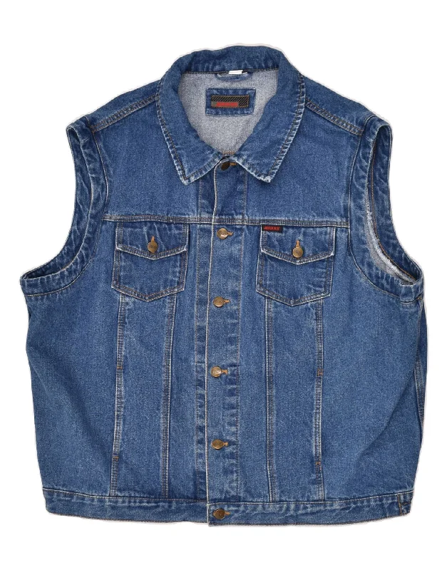 Men's Coats for Every BudgetJEAXXS Mens Denim Gilet EU 50/52 Large Blue Cotton