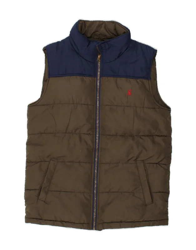 Men's Coats for All SeasonsJOULES Mens Padded Gilet UK 36 Small Brown Colourblock