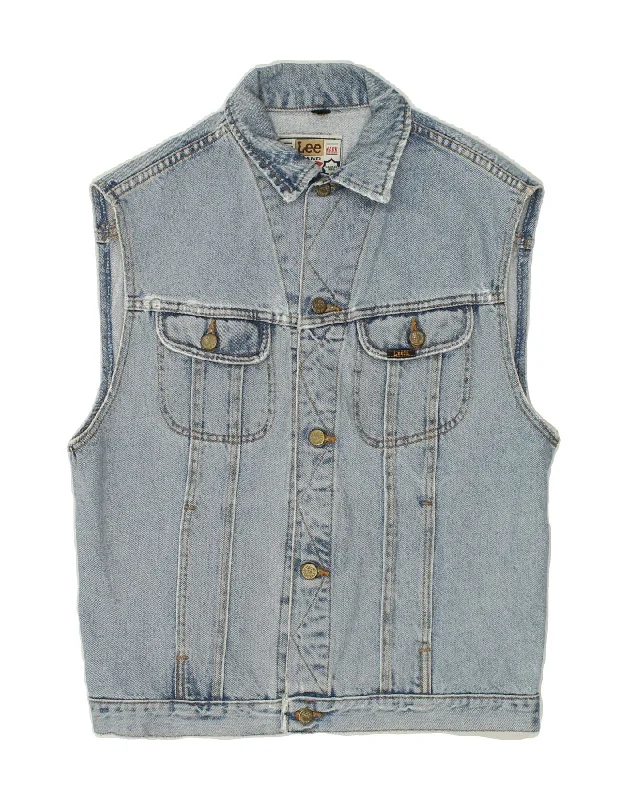 Men's Coats with Vintage StyleLEE Mens Denim Gilet UK 38 Medium Blue