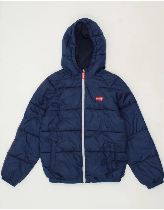 Cool Men's Pea CoatsLEVI'S Boys Hooded Padded Jacket 13-14 Years Navy Blue