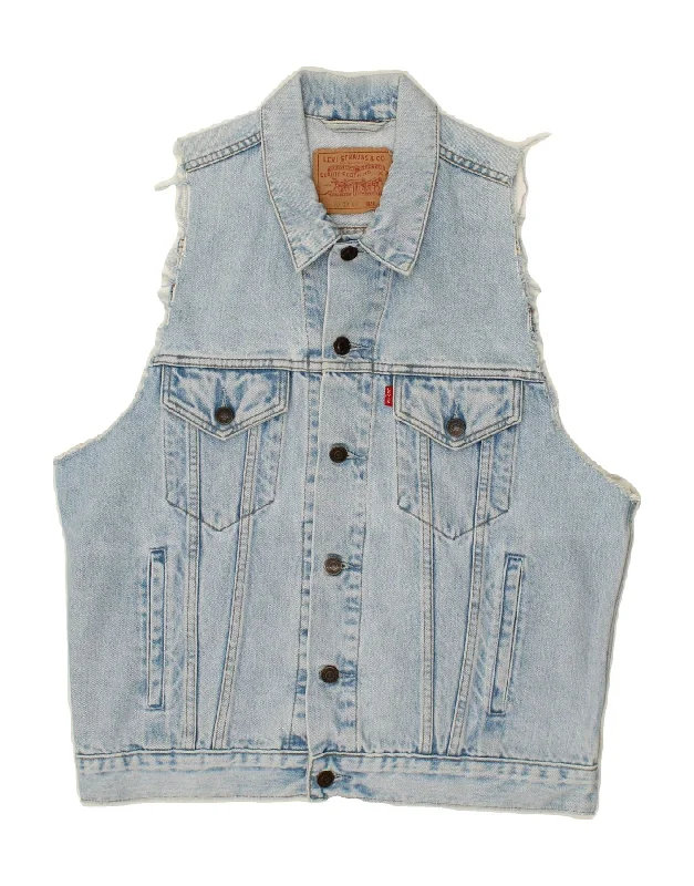 Modern Men's Field JacketsLEVI'S Mens Denim Gilet UK 38 Medium Blue Cotton