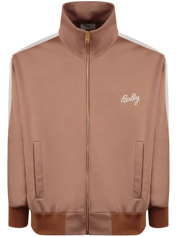 Men's Coats with Removable LiningsLogo-Embroidered Bomber Jacket